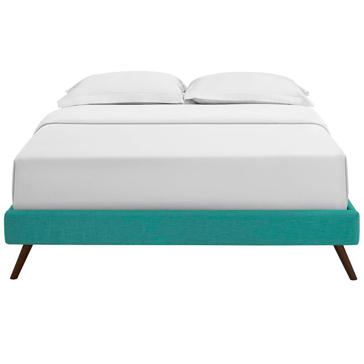 Loryn Fabric Bed Frame with Round Splayed Legs