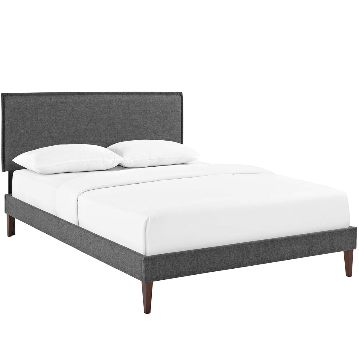 Amaris Fabric Platform Bed with Squared Tapered Legs