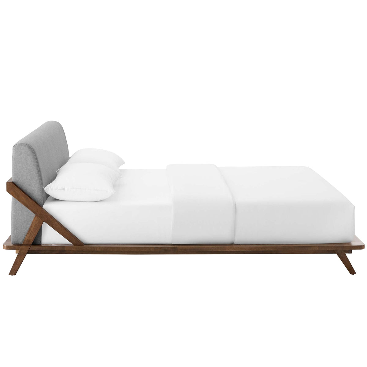 Luella Upholstered Fabric Queen Platform Bed