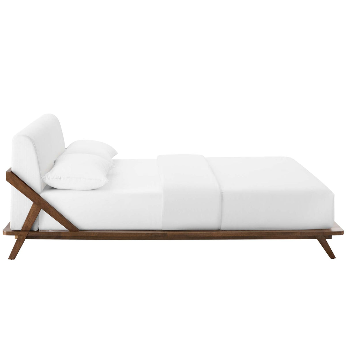 Luella Upholstered Fabric Queen Platform Bed