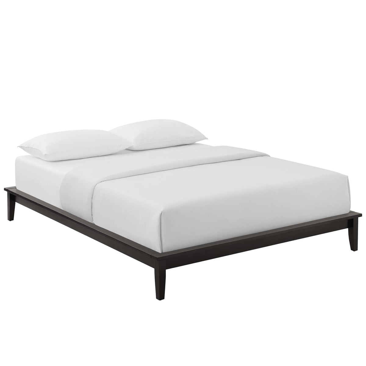 Lodge Wood Platform Bed Frame, Full, Cappuccino - view 1