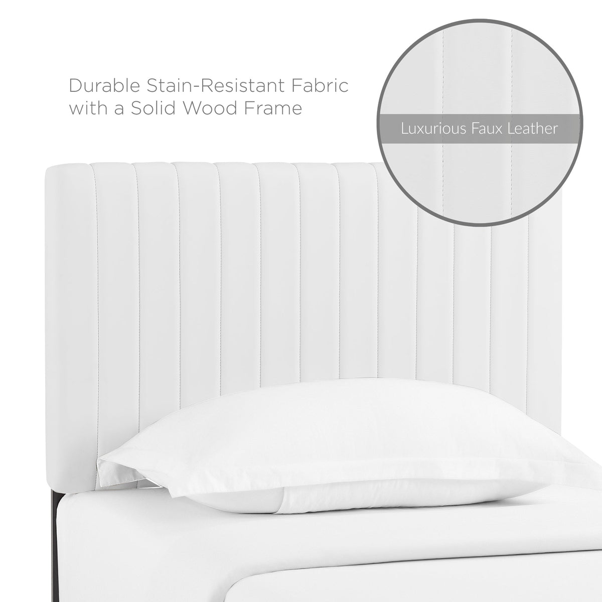 Keira Faux Leather Headboard - view 14
