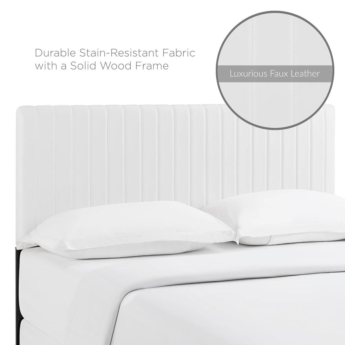 Keira Faux Leather Headboard - view 13