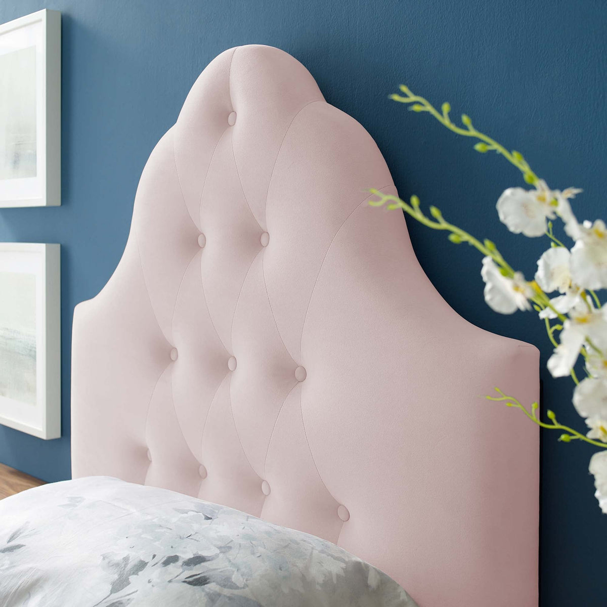 Sovereign Diamond Tufted Performance Velvet Headboard