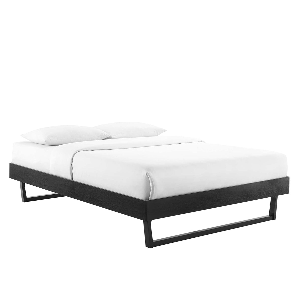 Billie Wood Platform Bed Frame, Full, Black - view 1