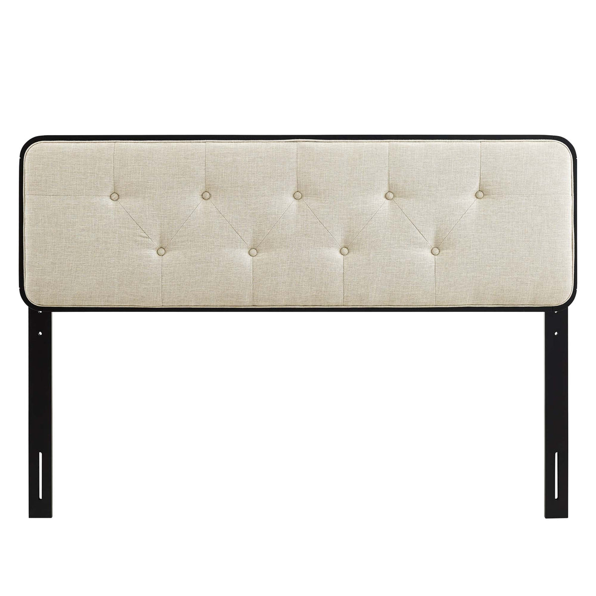 Collins Tufted Fabric and Wood Headboard