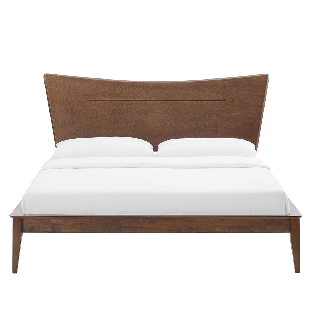 Astra Wood Platform Bed, Queen, Walnut - view 4