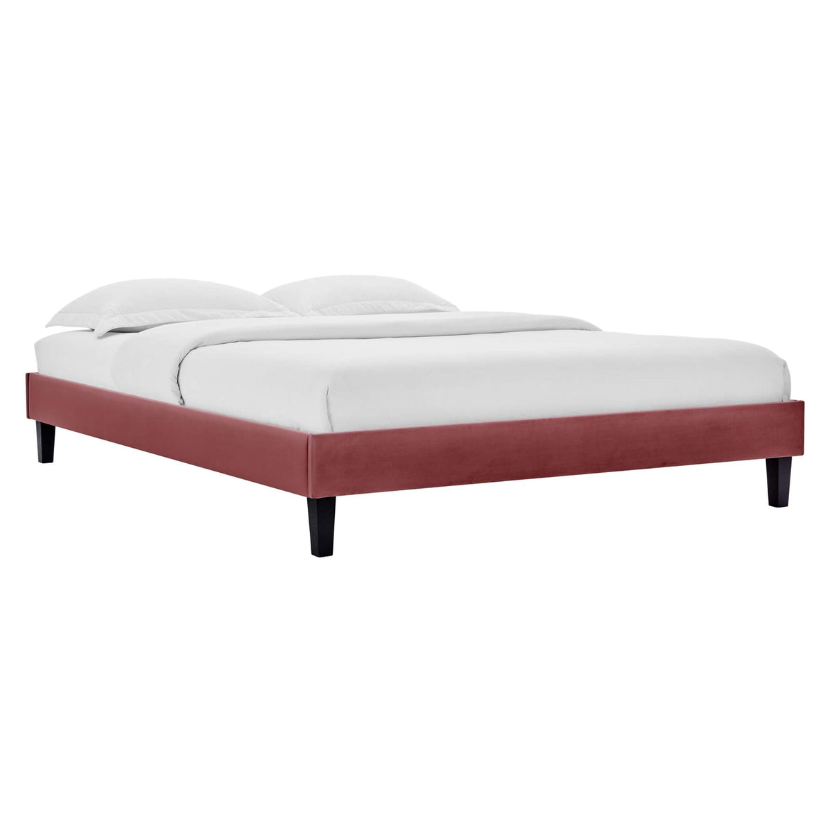 Reign Performance Velvet Platform Bed Frame