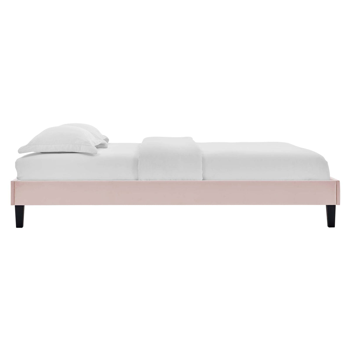 Reign Performance Velvet Platform Bed Frame