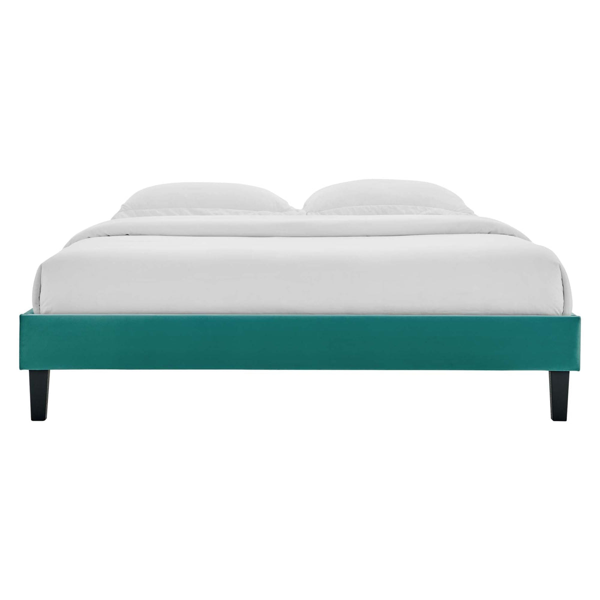 Reign Performance Velvet Platform Bed Frame