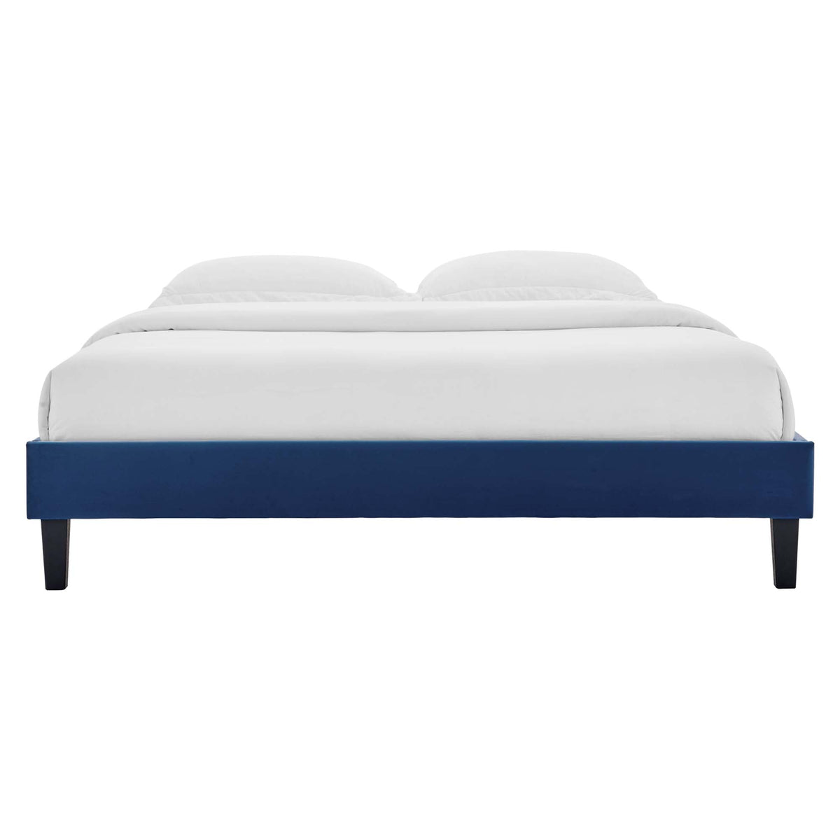 Reign Performance Velvet Platform Bed Frame