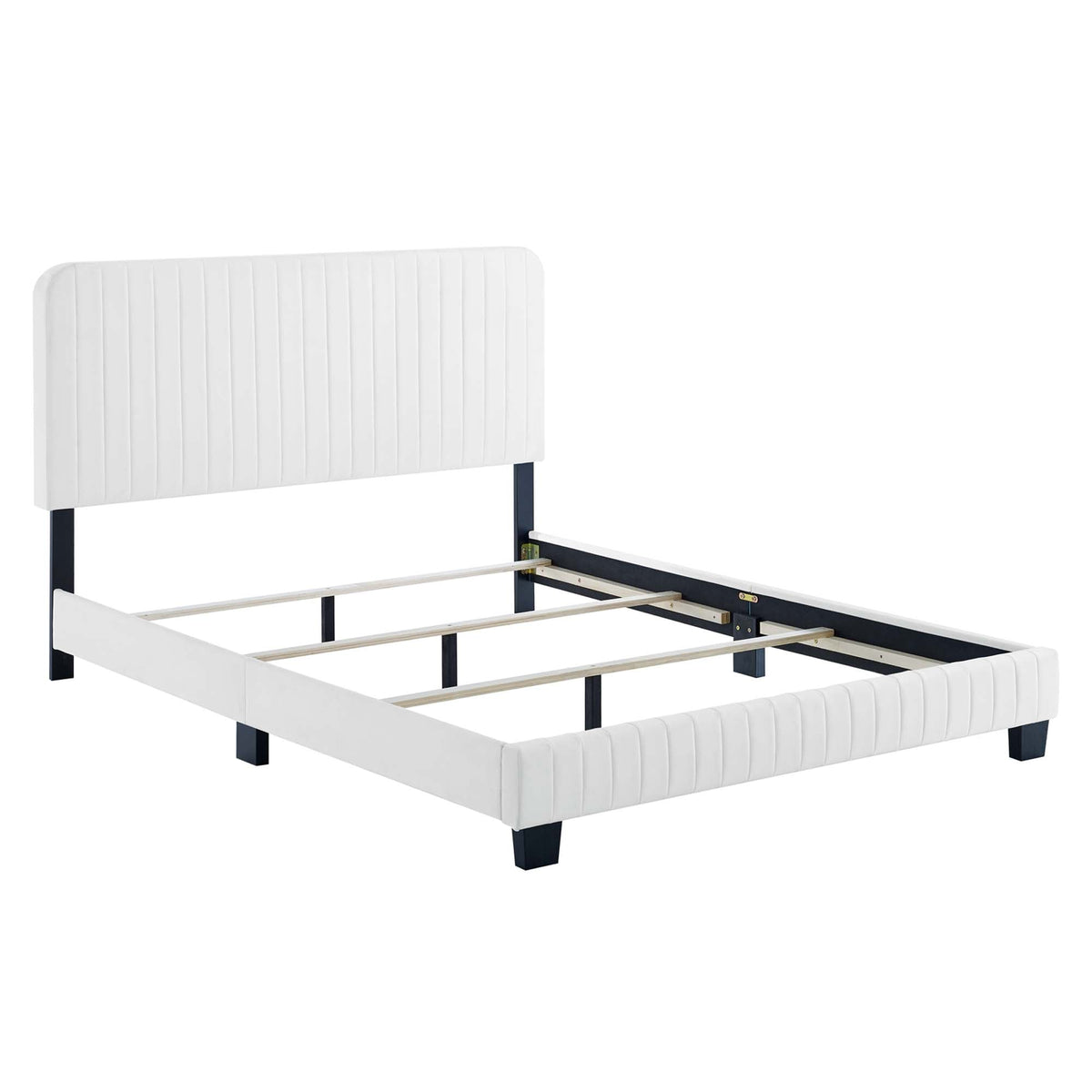 Celine Channel Tufted Performance Velvet Bed