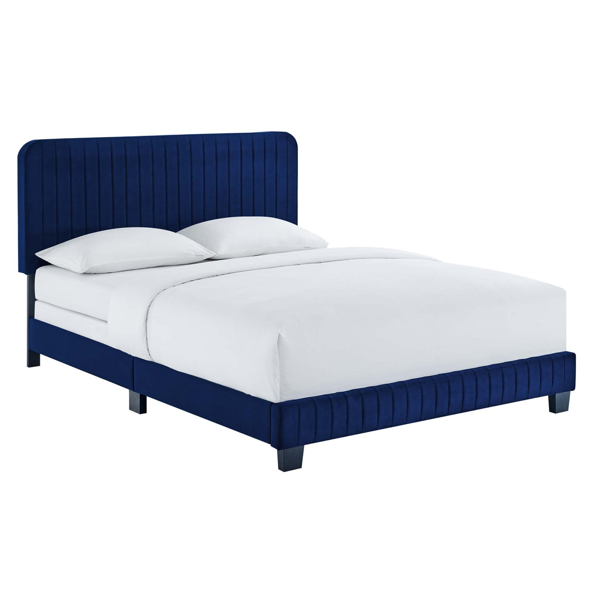 Celine Channel Tufted Performance Velvet Bed