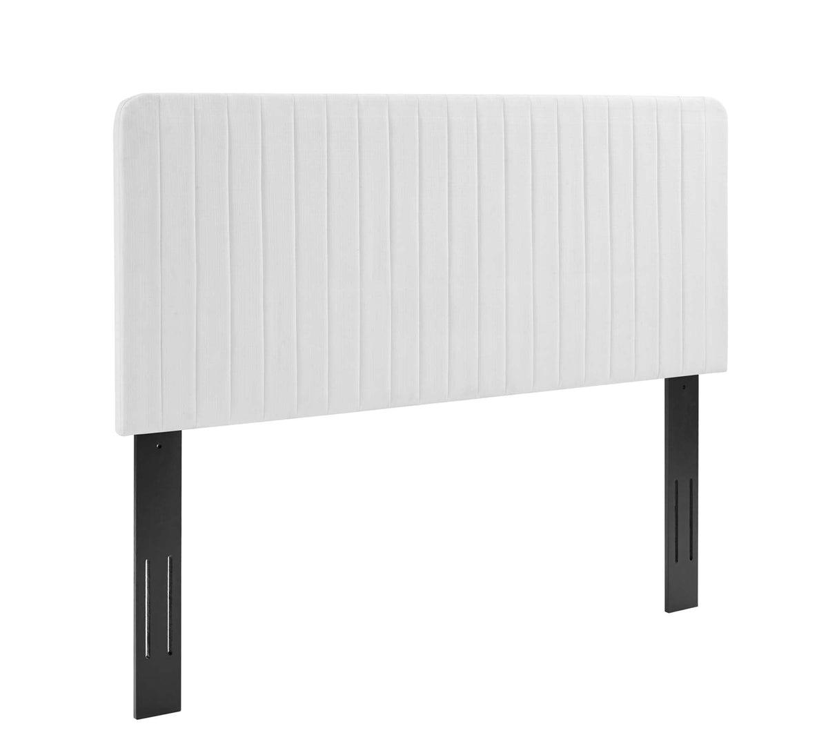 Milenna Channel Tufted Upholstered Fabric Headboard