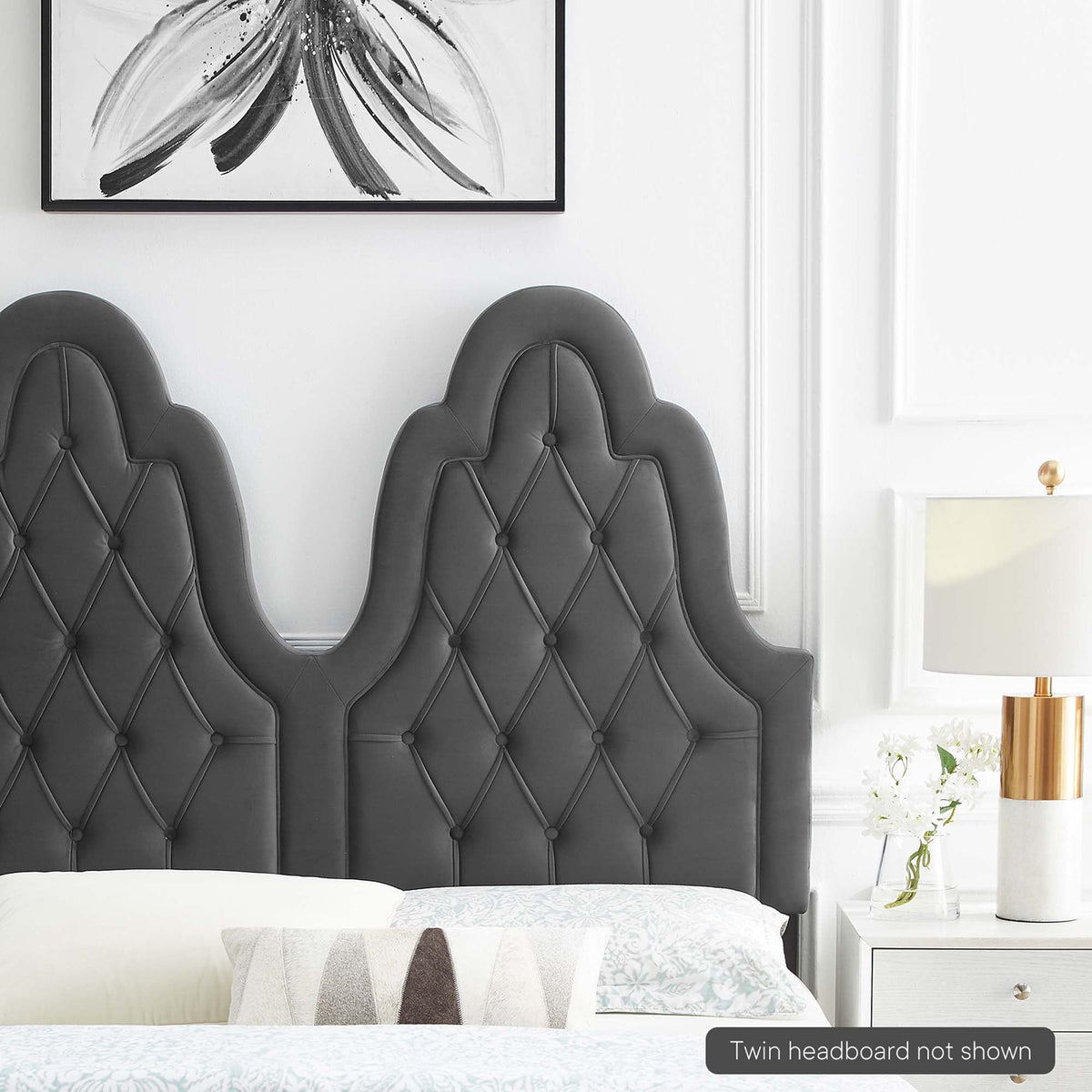 Augustine Tufted Performance Velvet Headboard - view 37