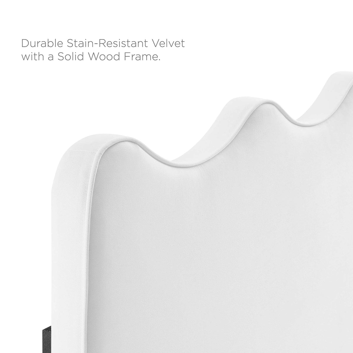Current Performance Velvet Platform Bed With Wood and Gold Legs