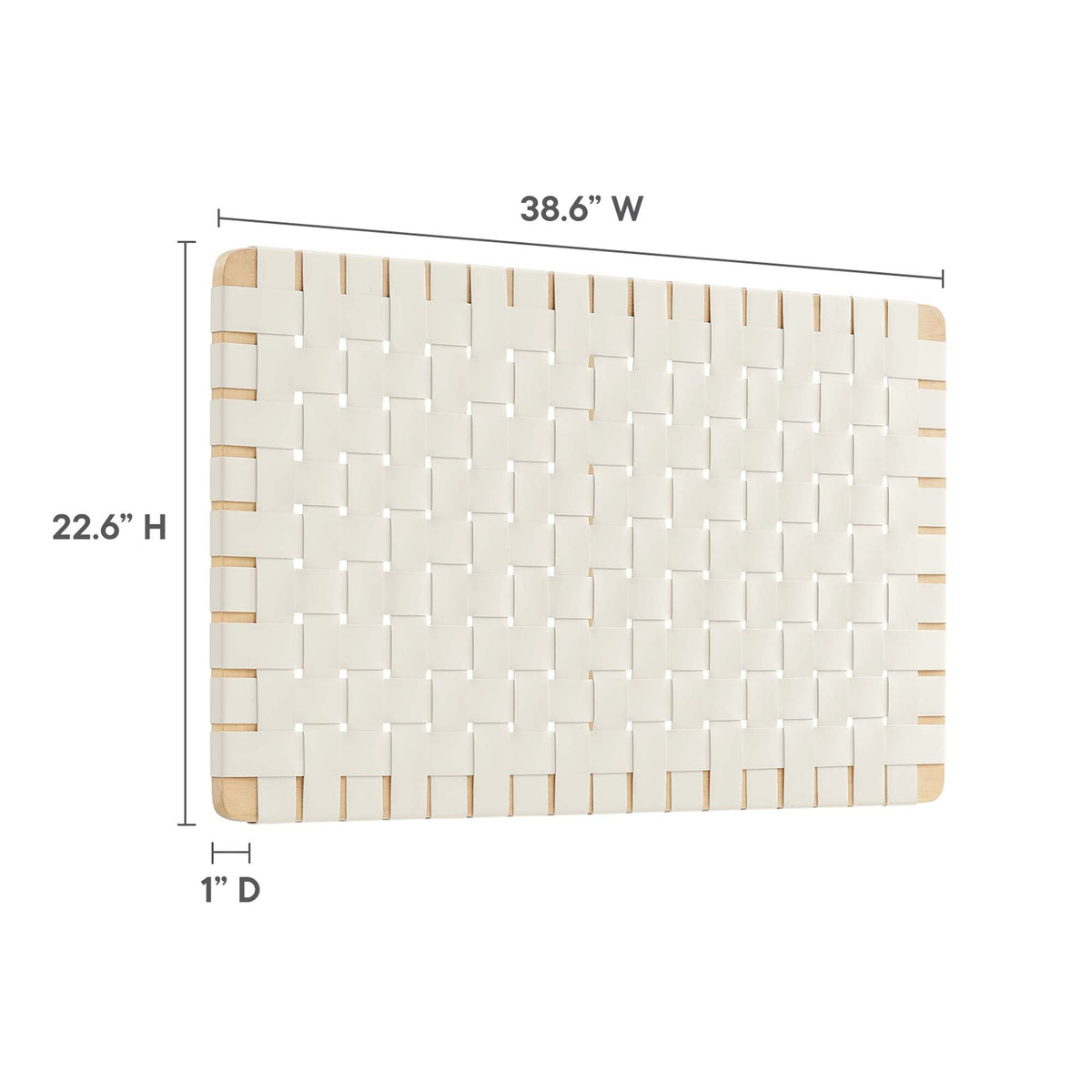 Sparta Weave Wall-Mount Vegan Leather Headboard