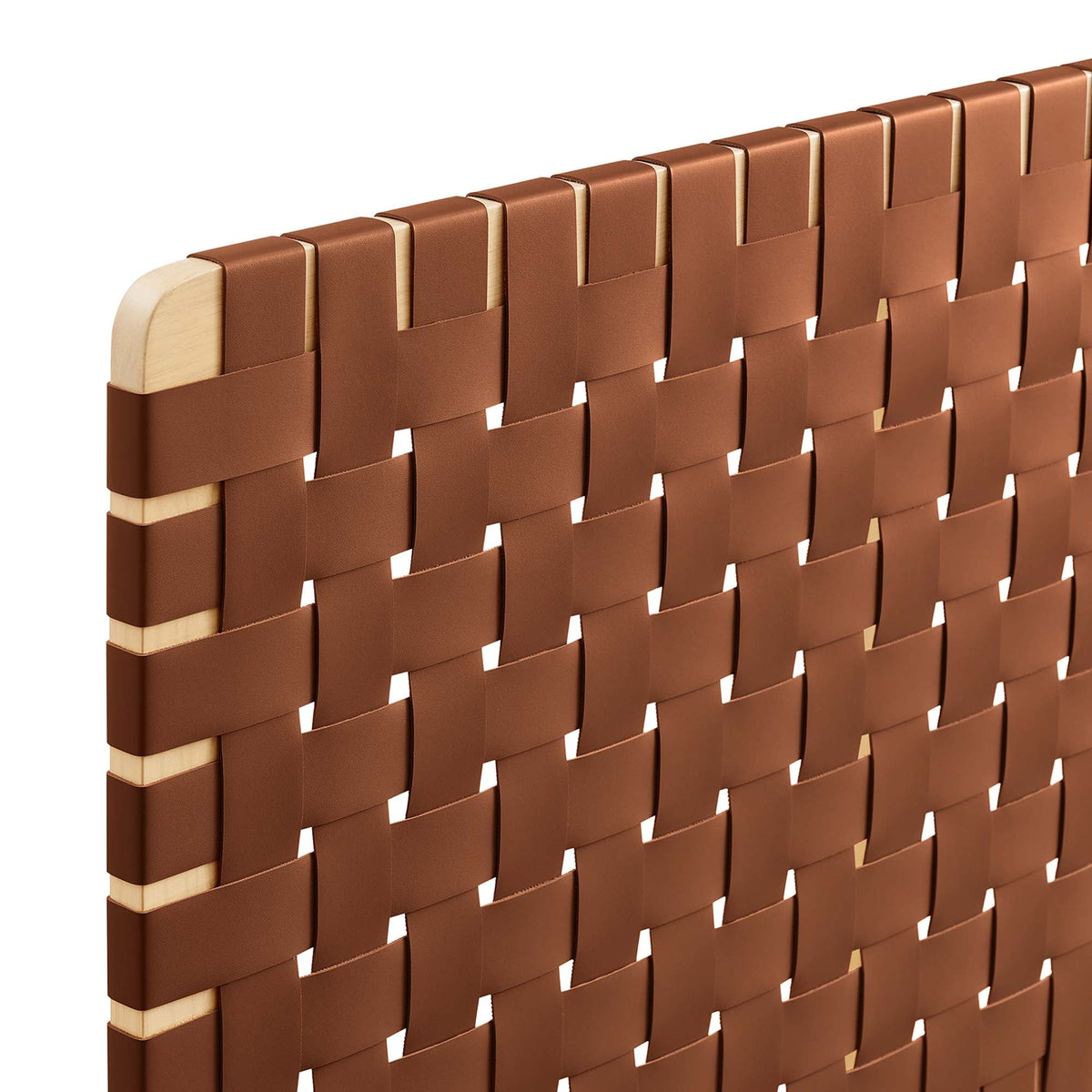 Sparta Weave Wall-Mount Vegan Leather Headboard - view 50