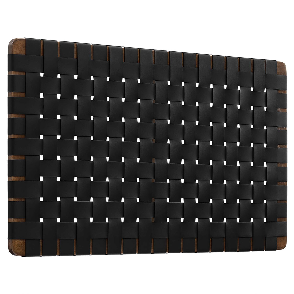 Sparta Weave Wall-Mount Vegan Leather Headboard - view 3