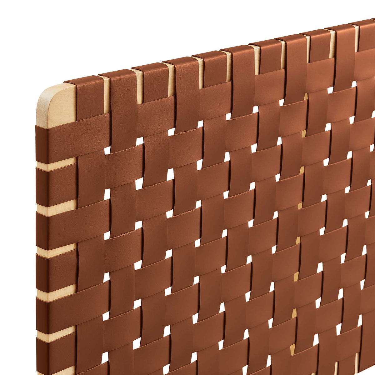 Sparta Weave Wall-Mount Vegan Leather Headboard - view 38