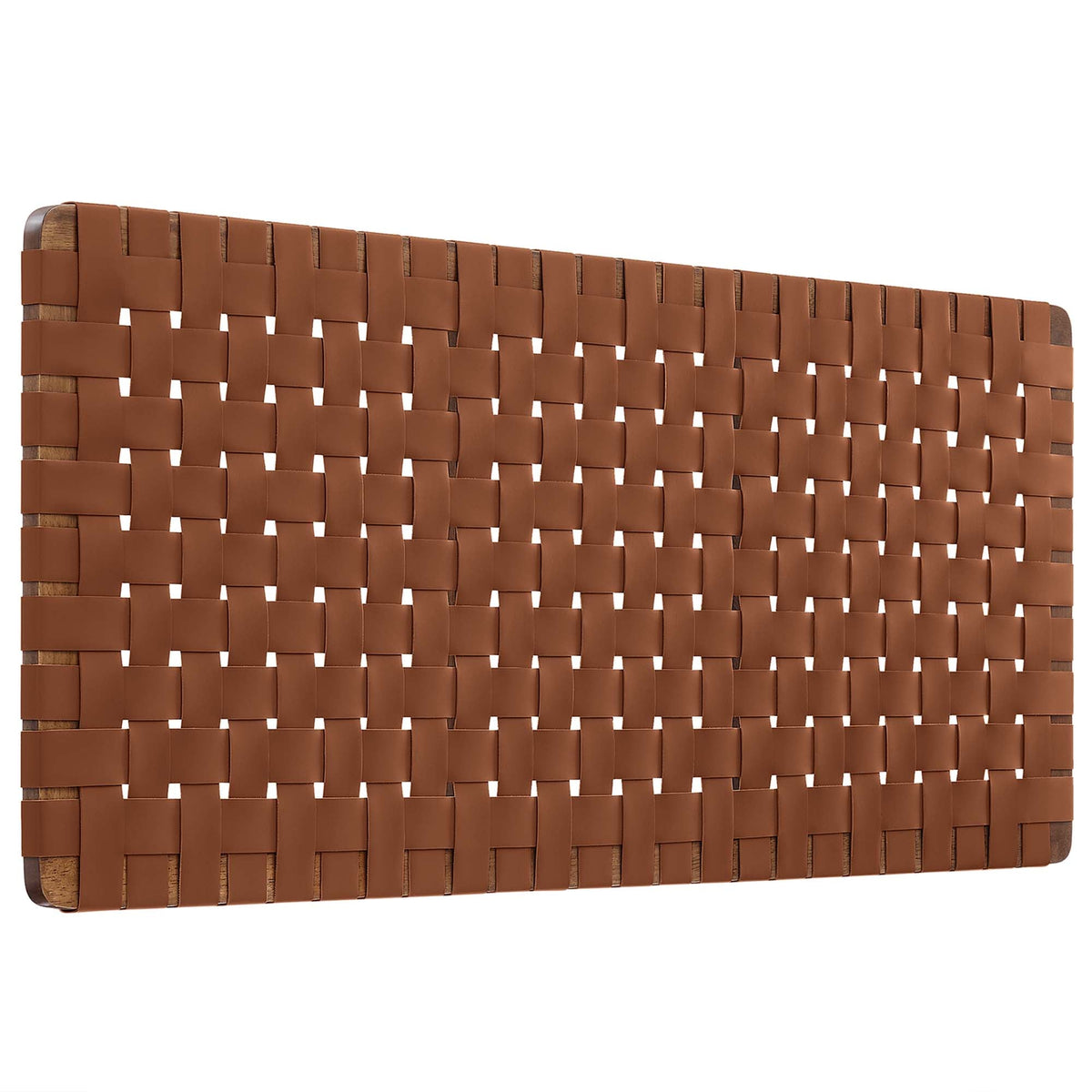 Sparta Weave Wall-Mount Vegan Leather Headboard - view 8