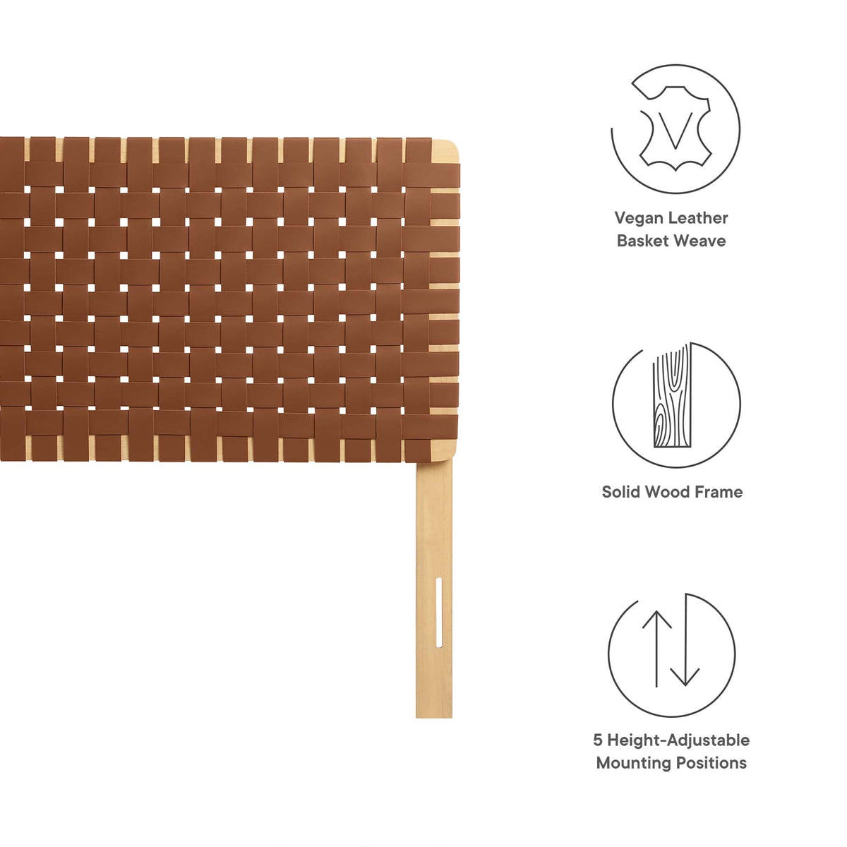 Sparta Weave Vegan Leather Headboard
