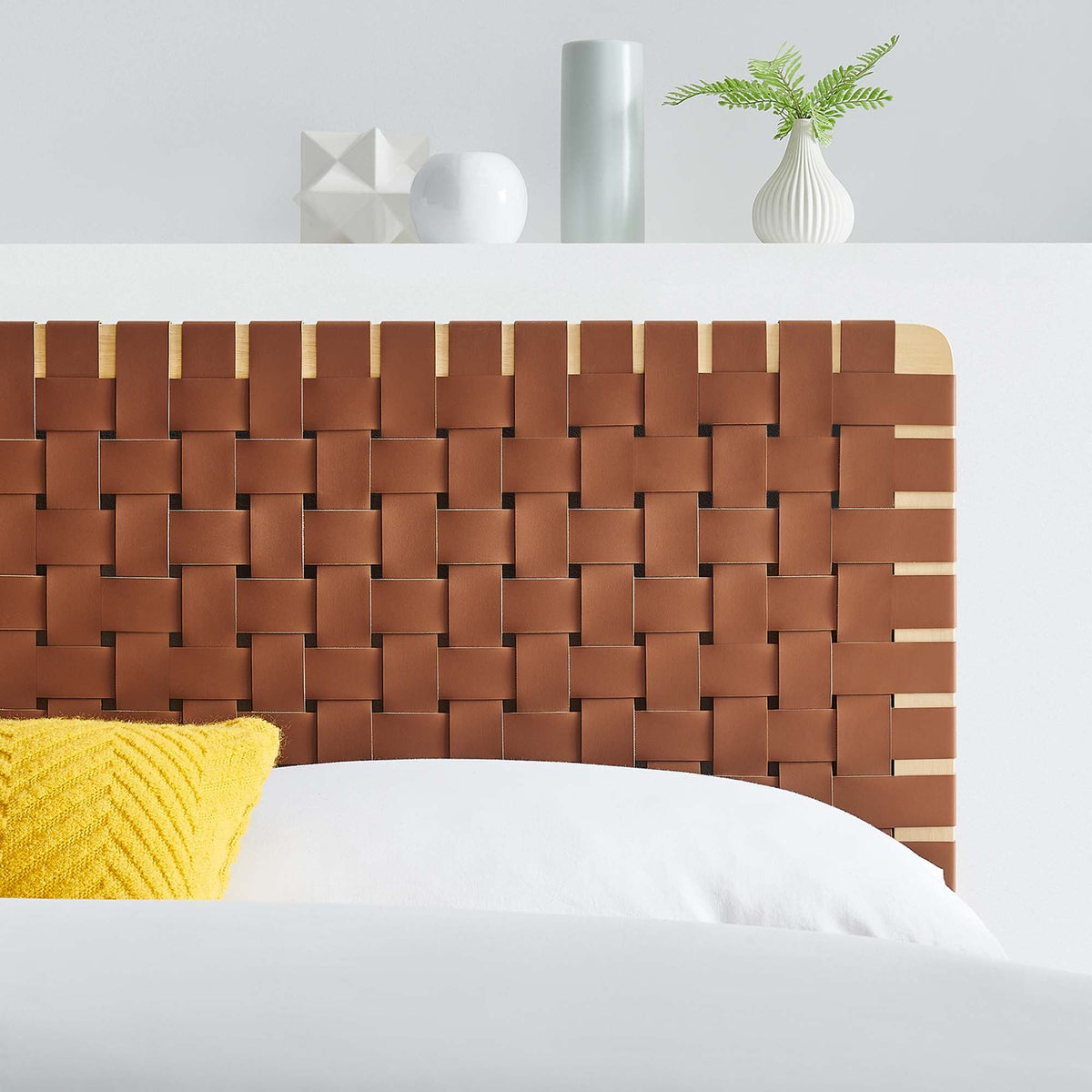 Sparta Weave Vegan Leather Headboard