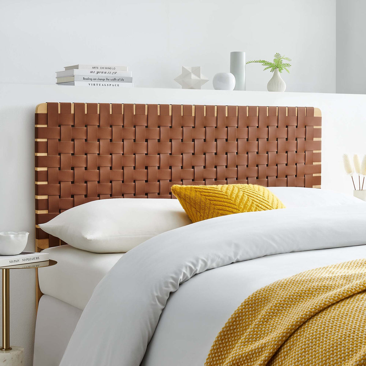 Sparta Weave Vegan Leather Headboard