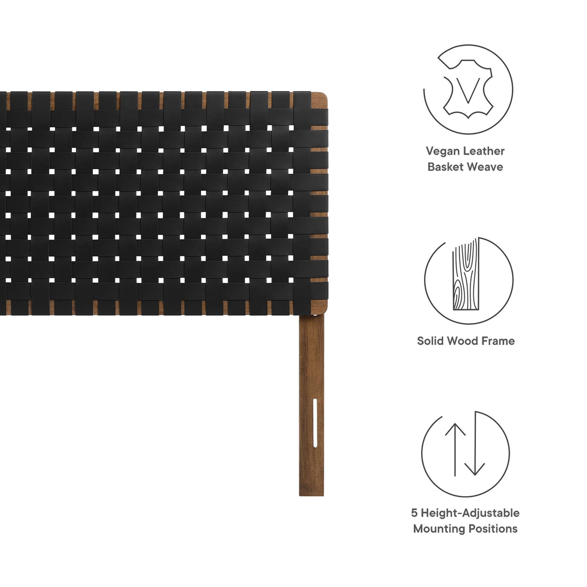 Sparta Weave Vegan Leather Headboard