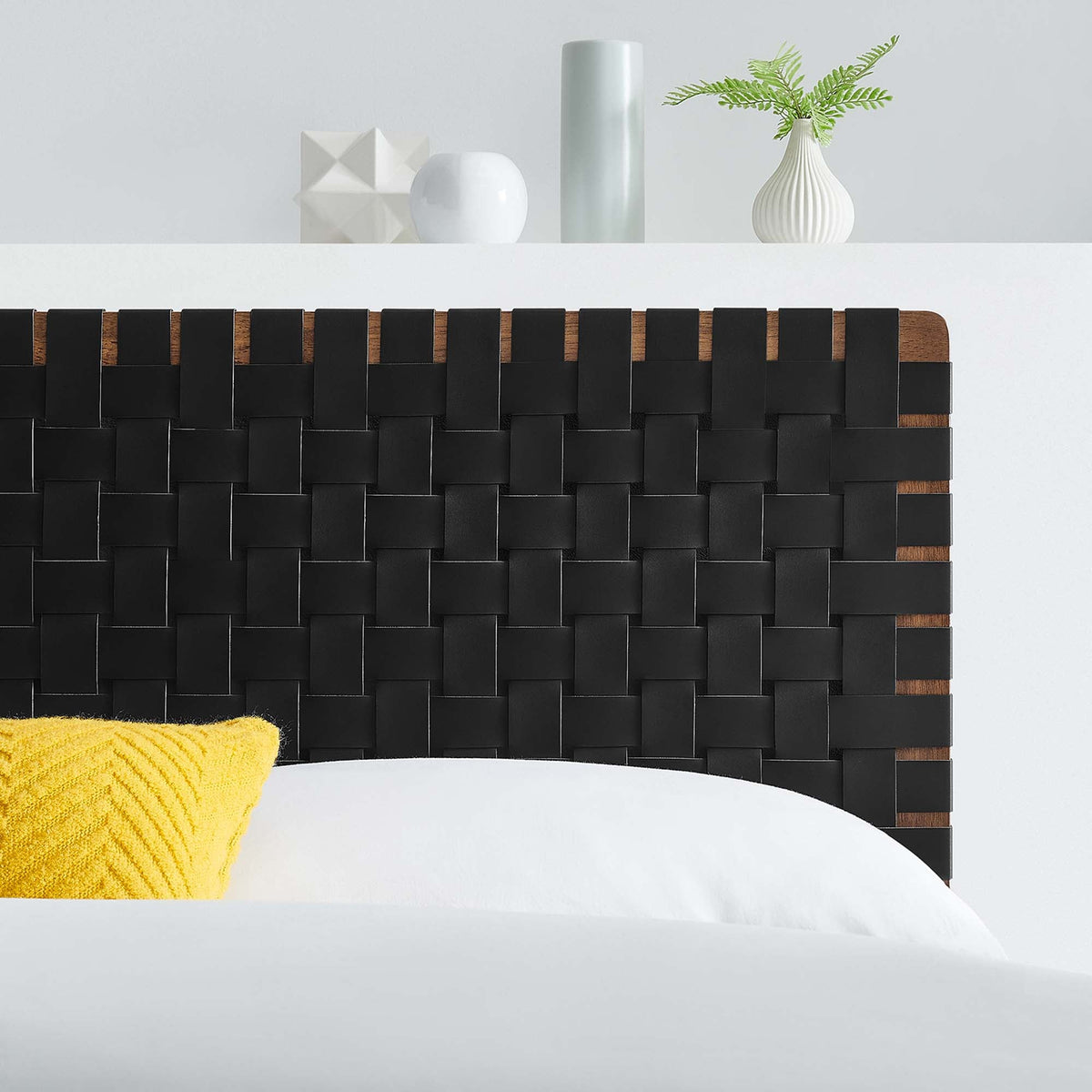 Sparta Weave Vegan Leather Headboard
