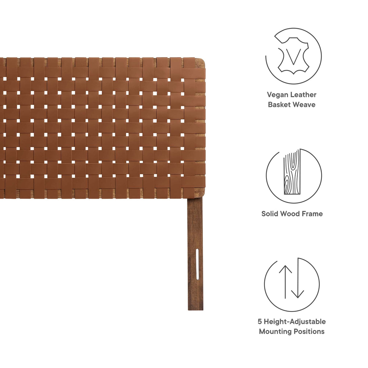 Sparta Weave Vegan Leather Headboard