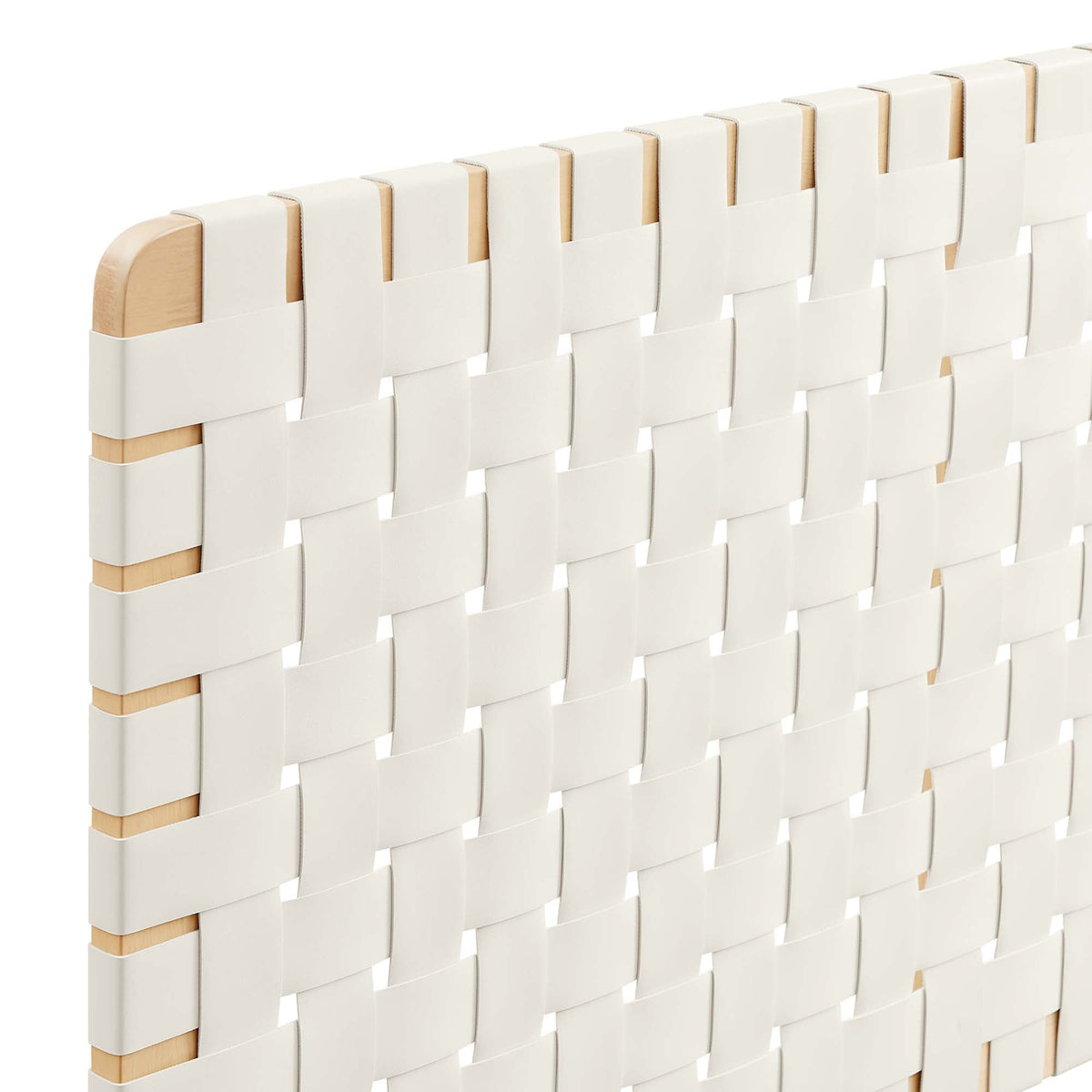 Sparta Weave Wall-Mount Vegan Leather Headboard - view 41