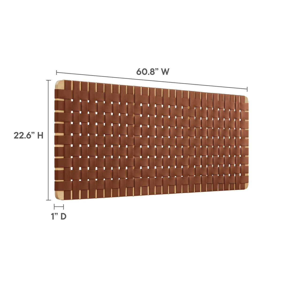 Sparta Weave Wall-Mount Vegan Leather Headboard