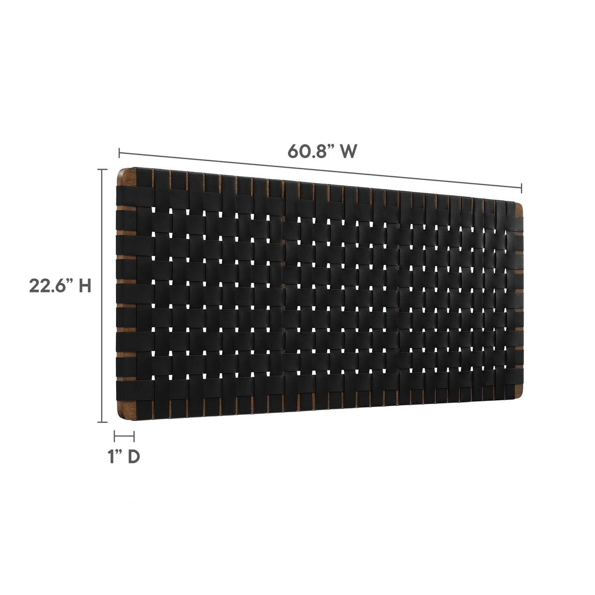 Sparta Weave Wall-Mount Vegan Leather Headboard