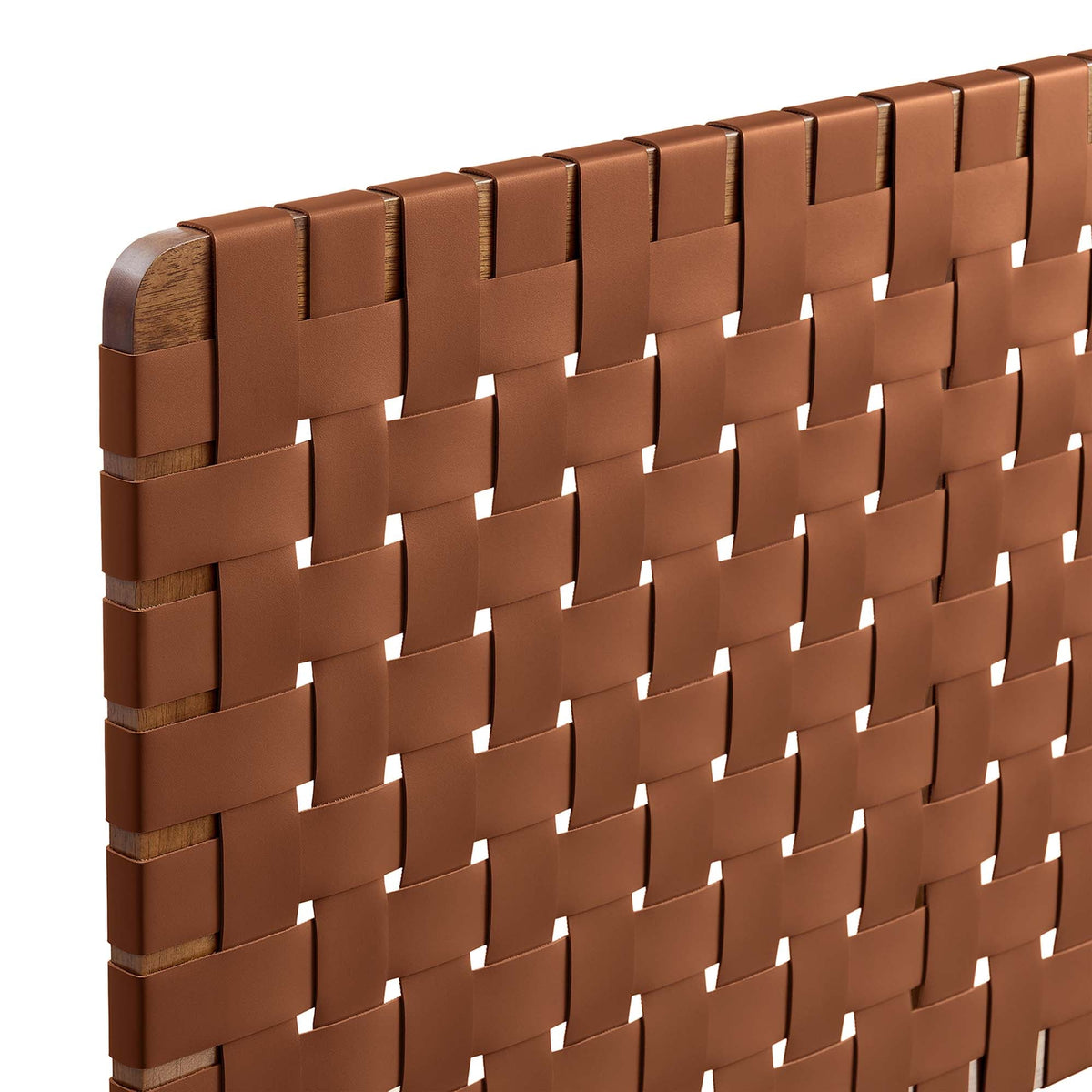Sparta Weave Wall-Mount Vegan Leather Headboard - view 44