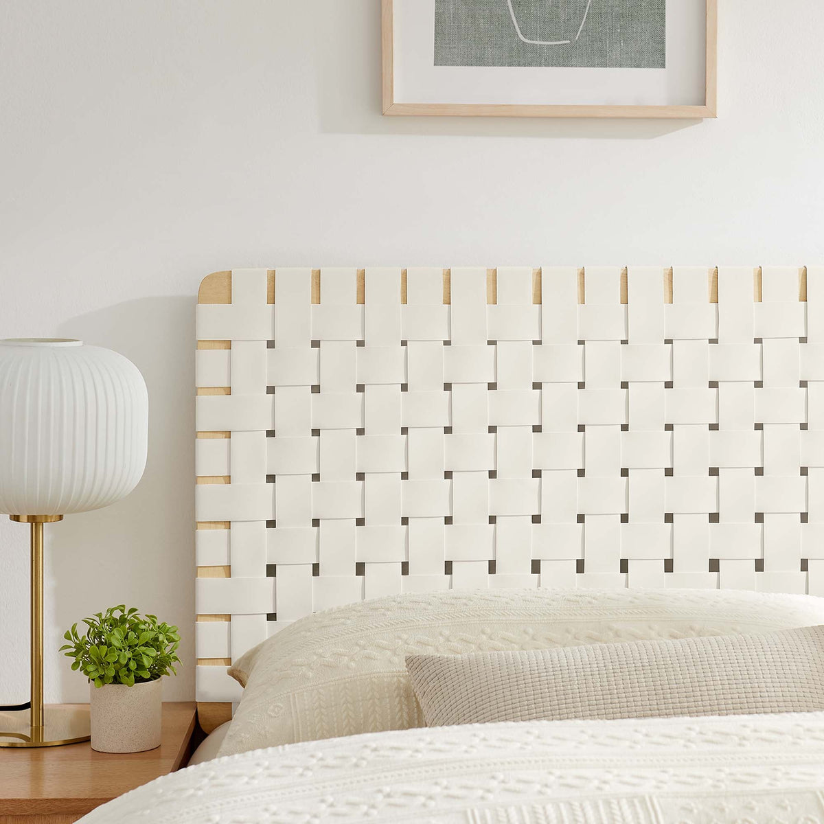 Sparta Weave Vegan Leather Headboard