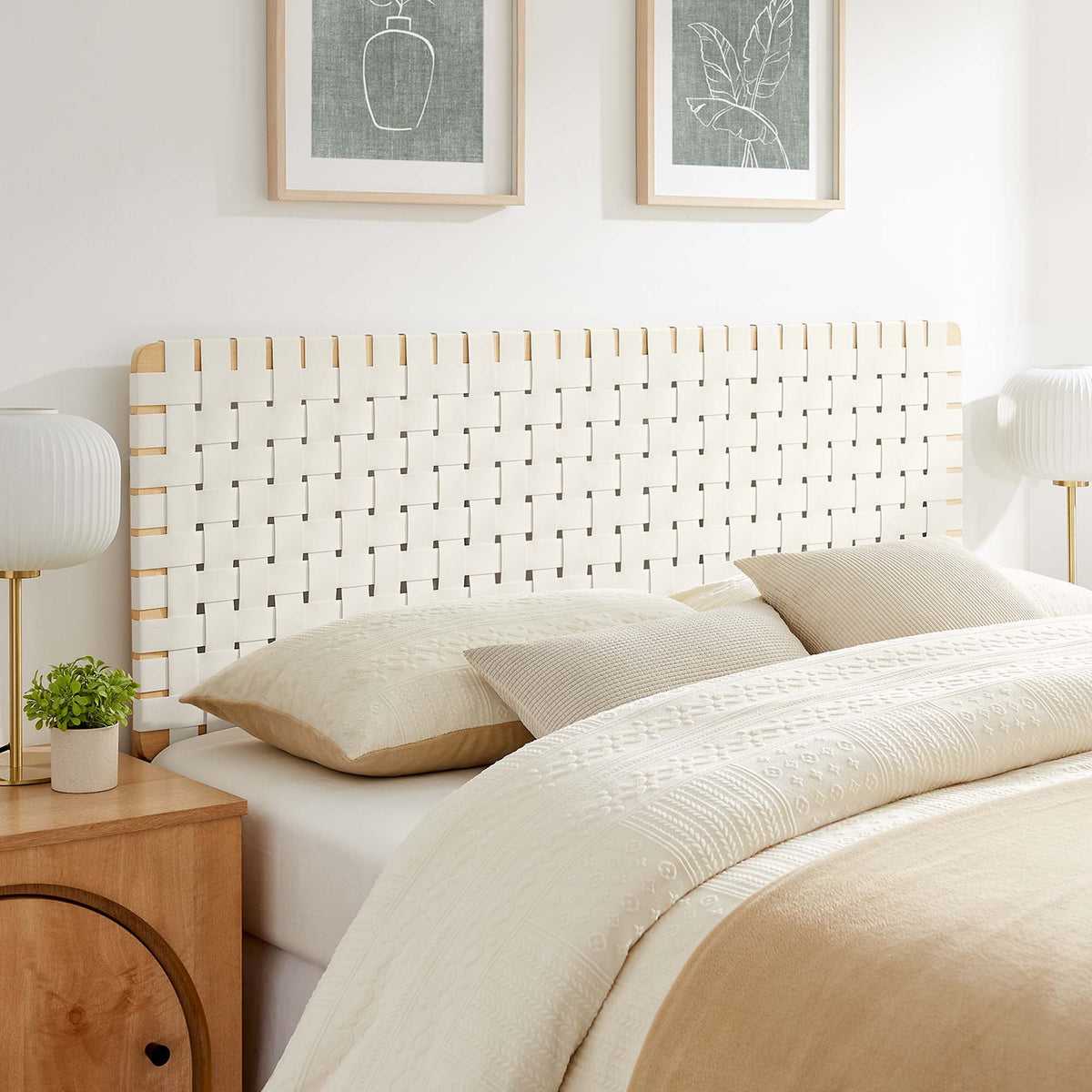Sparta Weave Vegan Leather Headboard