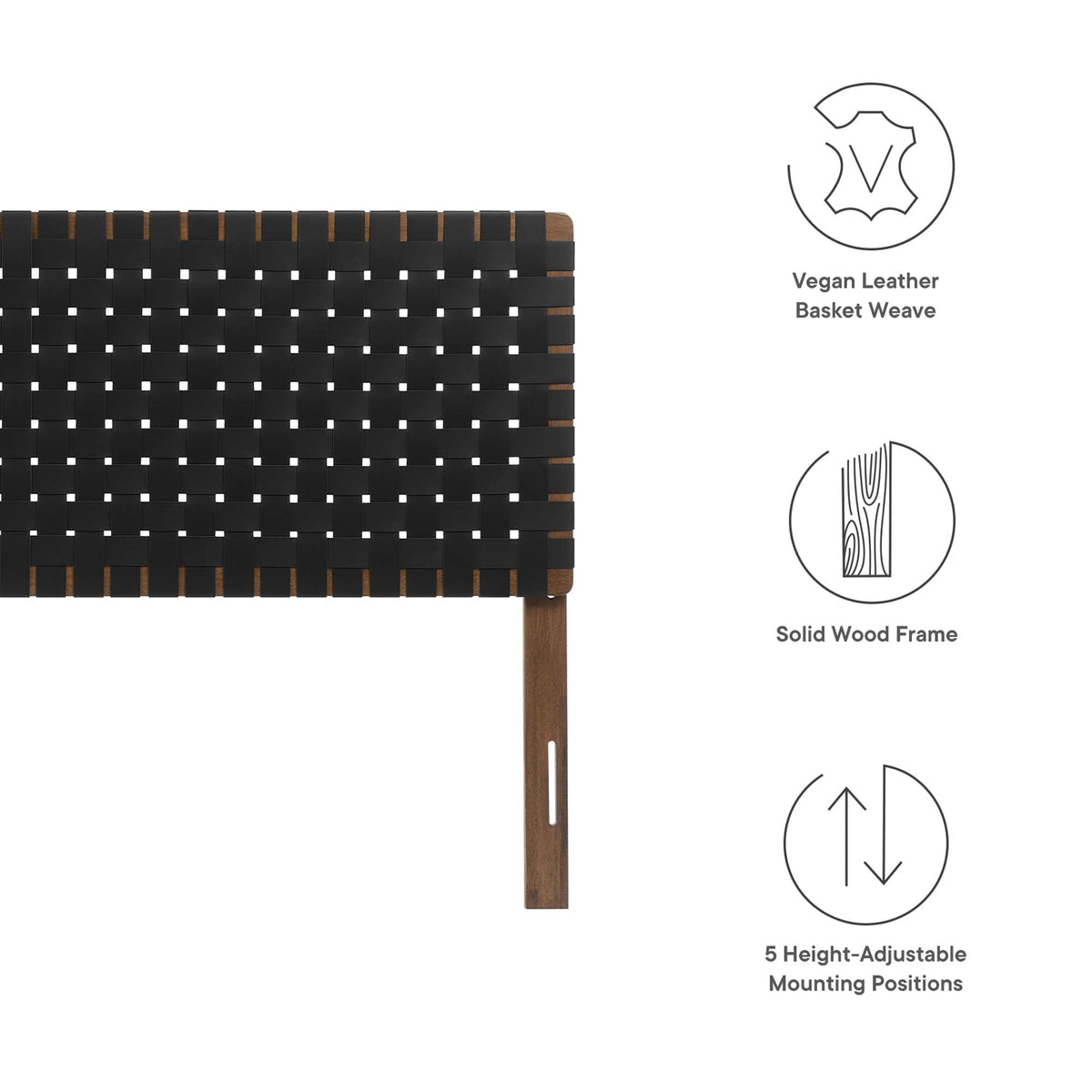 Sparta Weave Vegan Leather Headboard