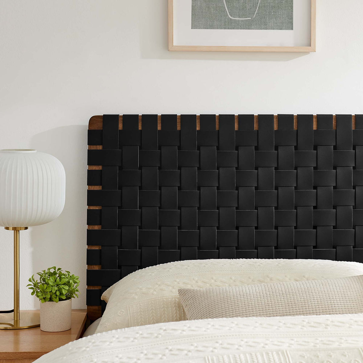 Sparta Weave Vegan Leather Headboard