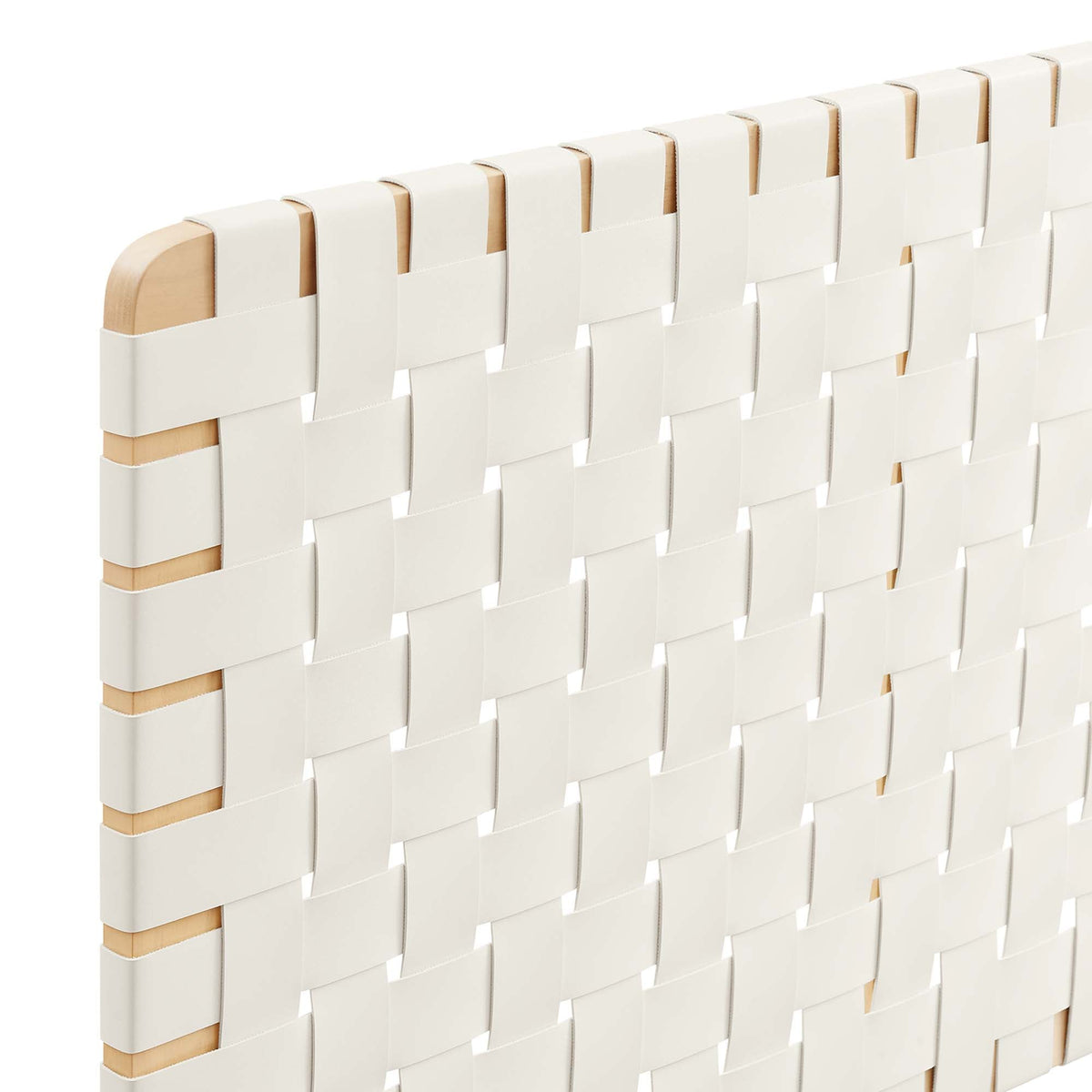 Sparta Weave Wall-Mount Vegan Leather Headboard - view 45