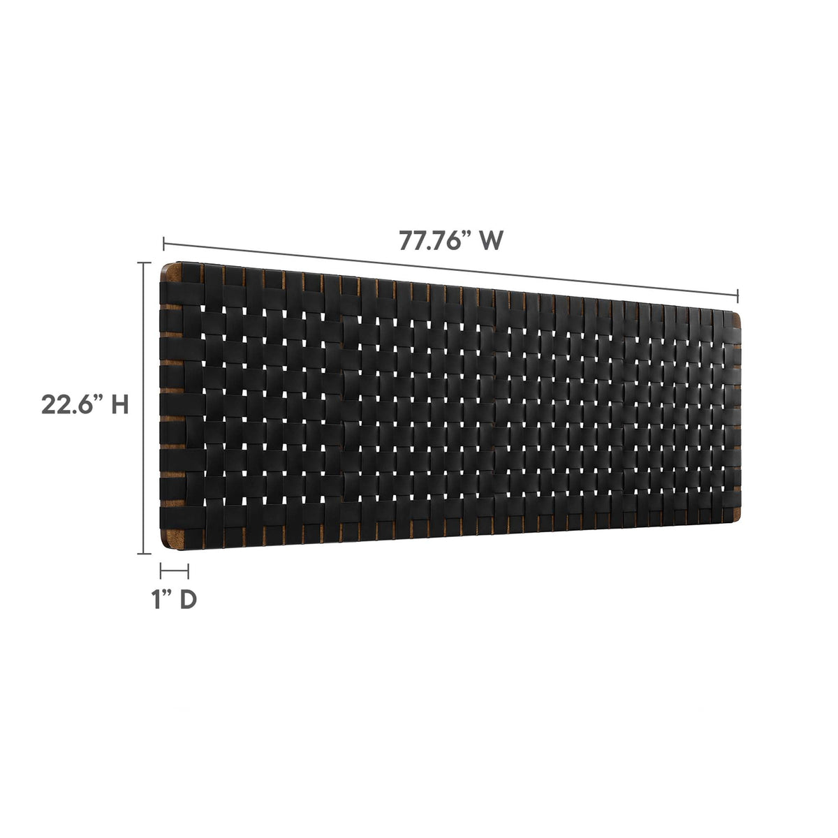Sparta Weave Wall-Mount Vegan Leather Headboard
