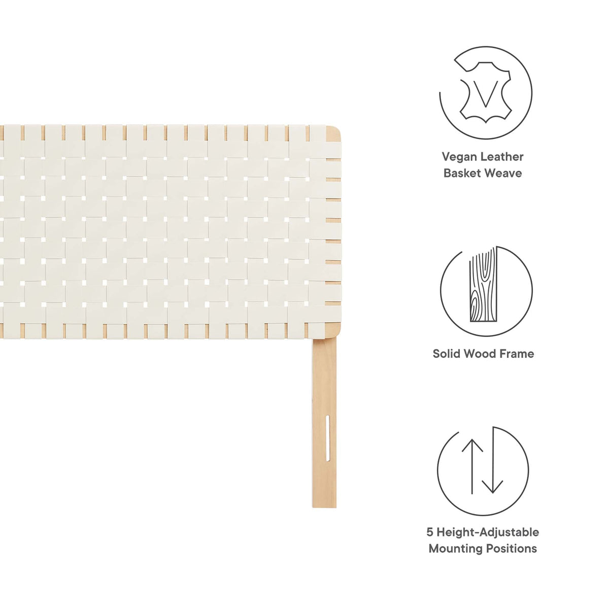 Sparta Weave Vegan Leather Headboard