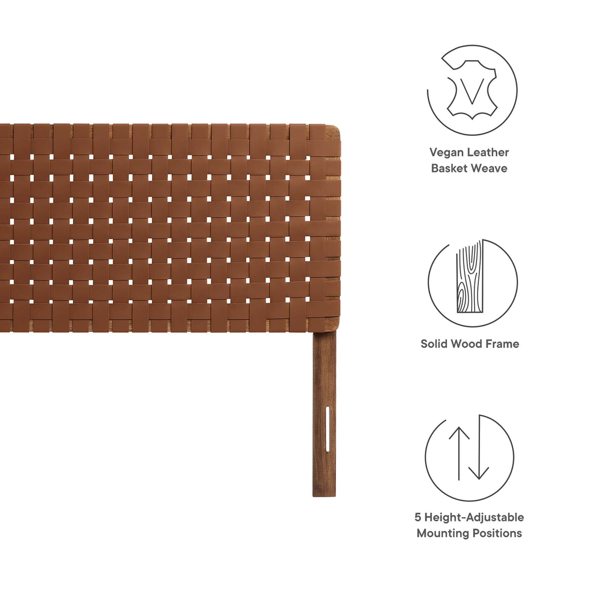 Sparta Weave Vegan Leather Headboard