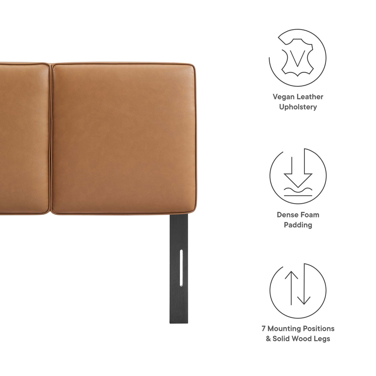 Lindee Vegan Leather Headboard - view 17