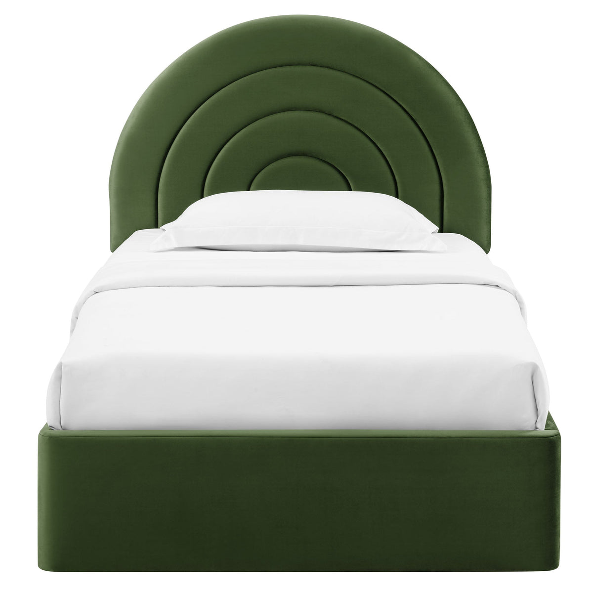 Solana Arched Performance Velvet Platform Bed