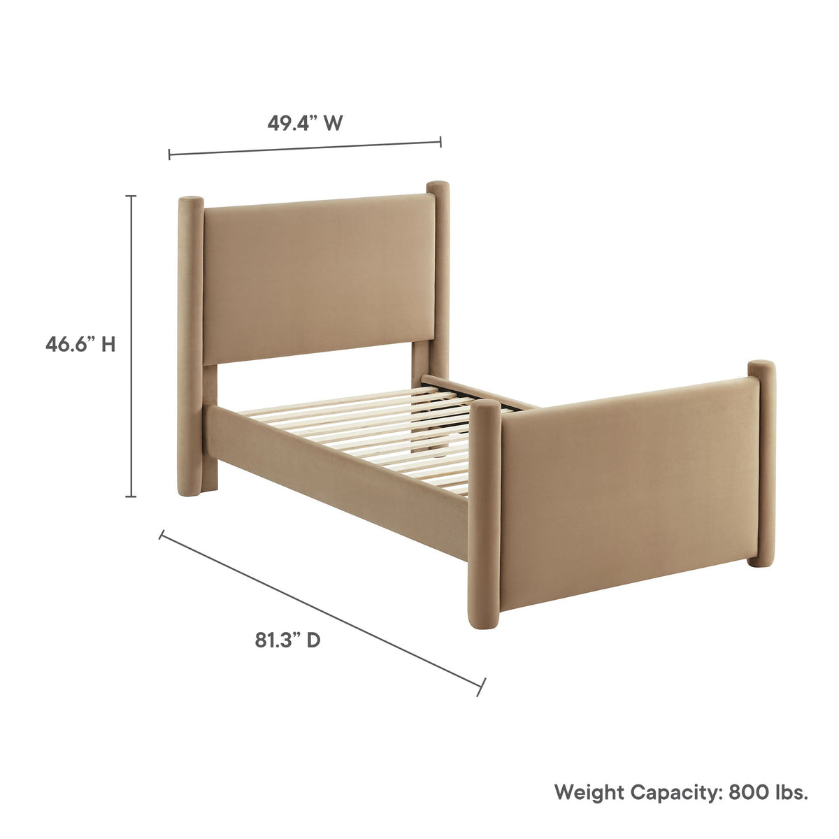 Rael Performance Velvet Platform Bed
