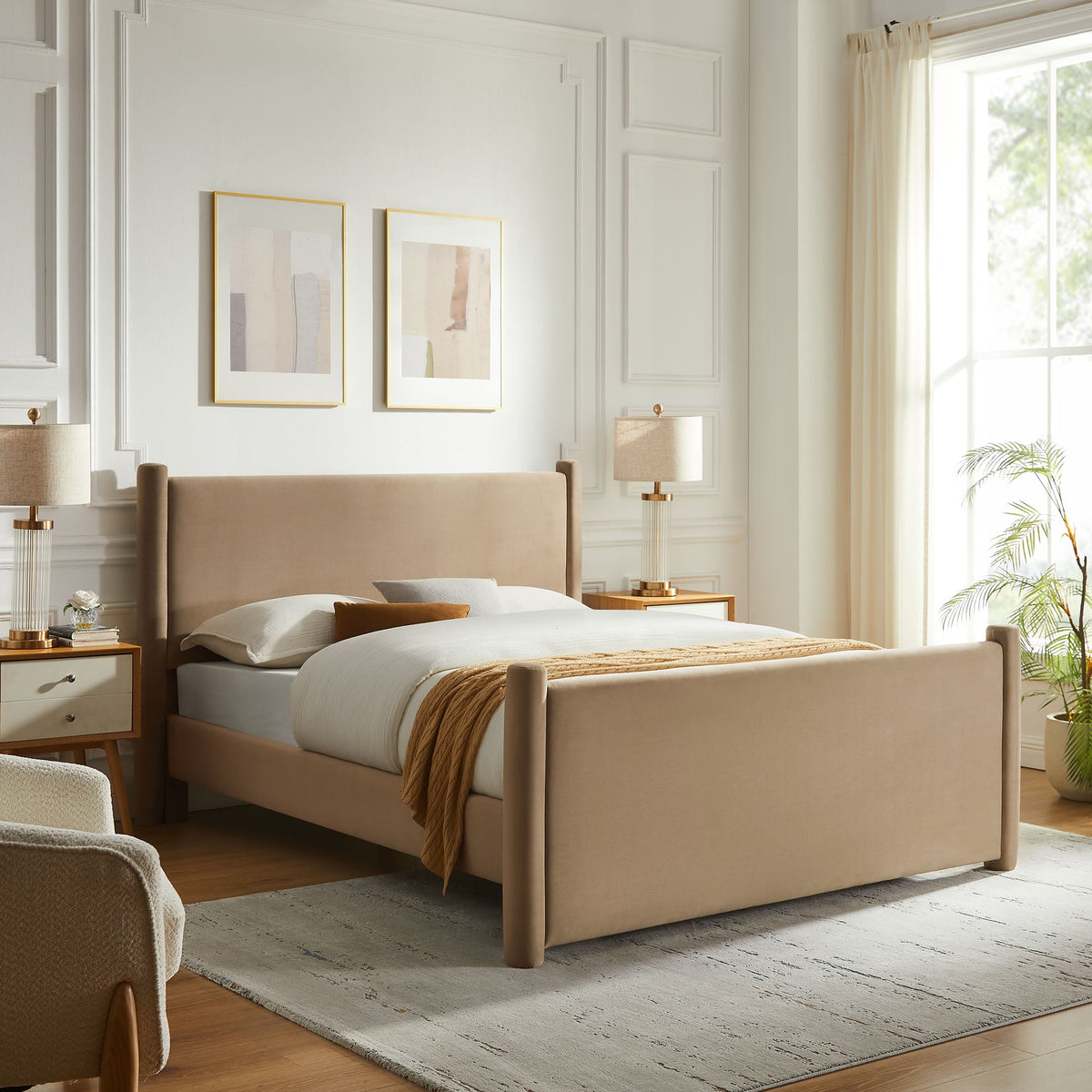 Rael Performance Velvet Platform Bed