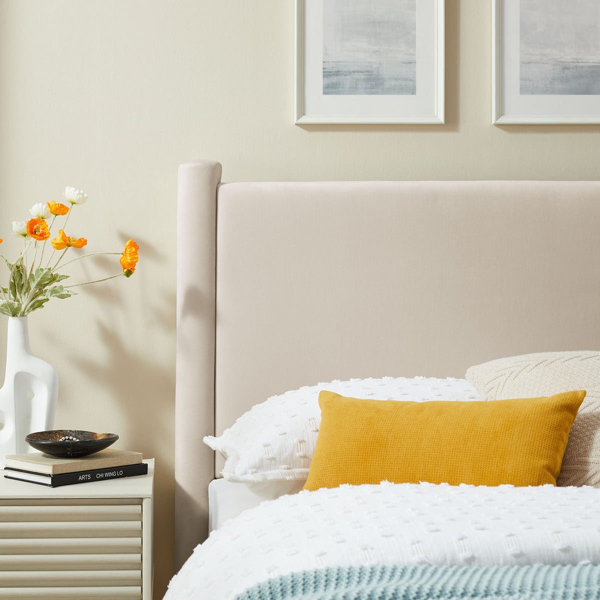 Rael Performance Velvet Headboard