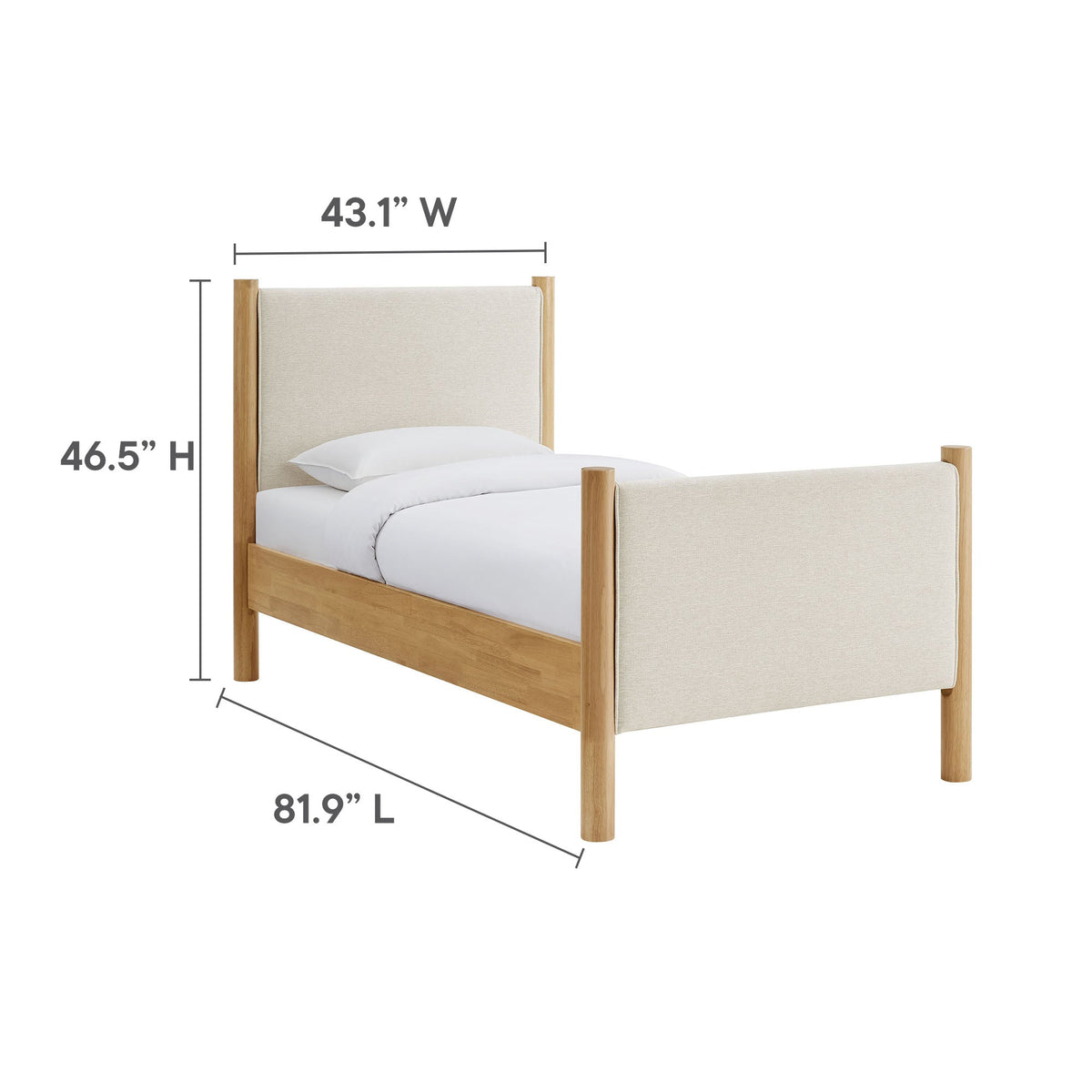Maven Fabric Upholstered Platform Bed