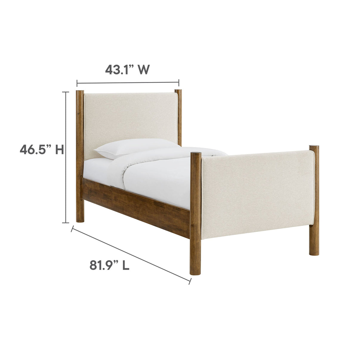 Maven Fabric Upholstered Platform Bed